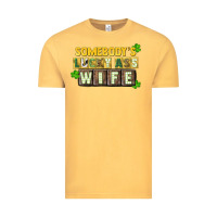 Vintage Mustard St. Patrick's Somebody's lucky ass wife Vintage Tee - CowGirlArtShop