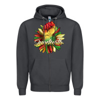 Smoke juneteenth fist sunflower Zipper Hoodie - BarkalooDesign