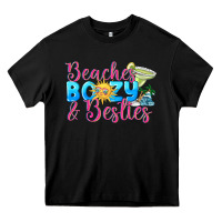 Black Beaches boozy besties Summer Heavy Core Tee - NancyCooperArtShop