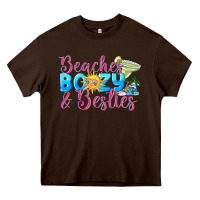Chocolate Brown Beaches boozy besties Summer Heavy Core Tee - NancyCooperArtShop