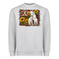 Heather Grey gats baby gots sunflowers wooden serape leopard Heavyweight Sweatshirt - Artiststas