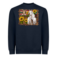 Navy gats baby gots sunflowers wooden serape leopard Heavyweight Sweatshirt - Artiststas