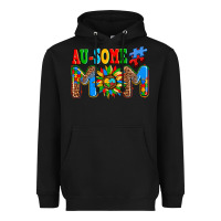 Black ausome autism mom Heavyweight Hoodie - AdoDesignShop