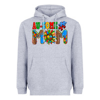 Heather Grey ausome autism mom Heavyweight Hoodie - AdoDesignShop