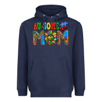 Navy ausome autism mom Heavyweight Hoodie - AdoDesignShop