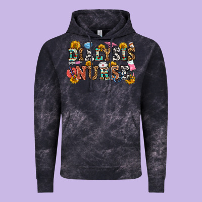 Dialysis Nurse Vintage Hoodie Designed By Oliviacreatesart