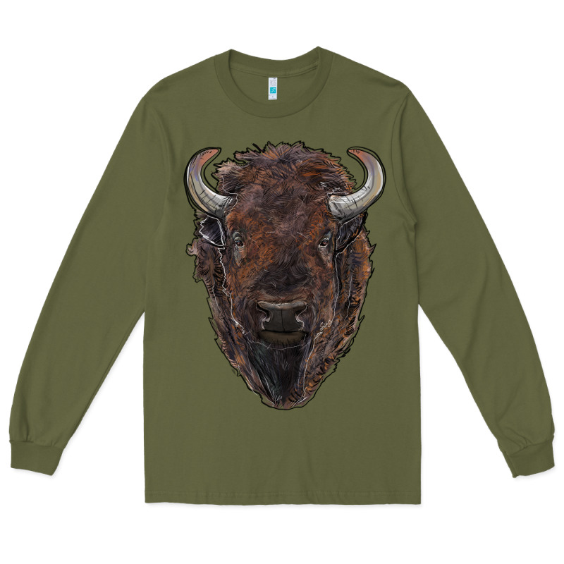 American Bison Long Sleeve Tee by RanaPortraitStore | Teevron