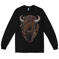 Black american bison Long Sleeve Tee - RanaPortraitStore