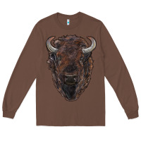 Chestnut american bison Long Sleeve Tee - RanaPortraitStore