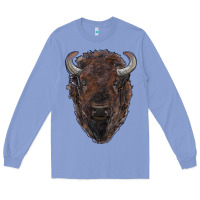 Colony Blue american bison Long Sleeve Tee - RanaPortraitStore