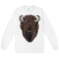 White american bison Long Sleeve Tee - RanaPortraitStore