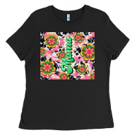 Black mama with hippie daisies Ladies Tee - TumblerDesignByShophia