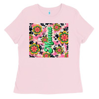 Bubblegum Pink mama with hippie daisies Ladies Tee - TumblerDesignByShophia