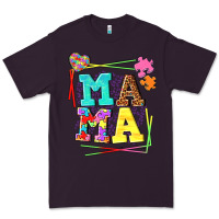 Plum Autism Mama Premium Tee - NancyCooperArtShop