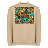 Mushroom western horse sunflowers Heavyweight Sweatshirt - Artiststas