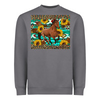 Storm western horse sunflowers Heavyweight Sweatshirt - Artiststas