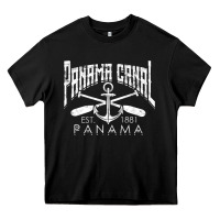 Black panama canal   central america pacific ocean traveling beach t shirt Heavy Core Tee - maiPhamDesign