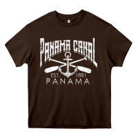 Chocolate Brown panama canal   central america pacific ocean traveling beach t shirt Heavy Core Tee - maiPhamDesign