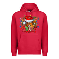 Cardinal Mooey Christmas Premium Hoodie - CowhideDigitalArt