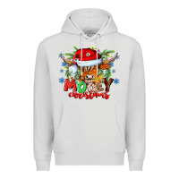 Dove Grey Mooey Christmas Premium Hoodie - CowhideDigitalArt