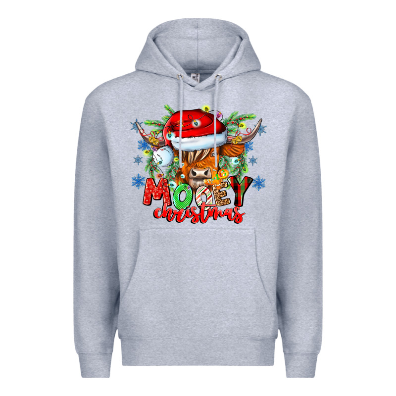 Mooey Christmas Premium Hoodie by CowhideDigitalArt | Teevron
