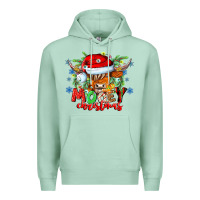 Seafoam Mooey Christmas Premium Hoodie - CowhideDigitalArt