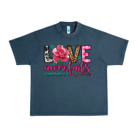 Midnight Navy love never fails Urban Heavy Tee - OliviaCreatesArt
