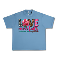 Pebble Blue love never fails Urban Heavy Tee - OliviaCreatesArt