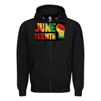 Black juneteenth Zipper Hoodie - BarkalooDesign