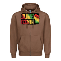 Chestnut juneteenth Zipper Hoodie - BarkalooDesign