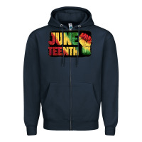 Navy juneteenth Zipper Hoodie - BarkalooDesign