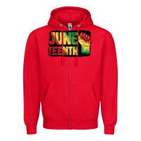 Red juneteenth Zipper Hoodie - BarkalooDesign