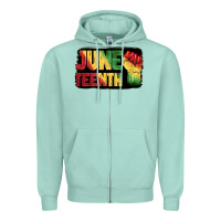 Seafoam juneteenth Zipper Hoodie - BarkalooDesign