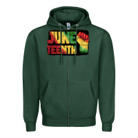 Sports Green juneteenth Zipper Hoodie - BarkalooDesign