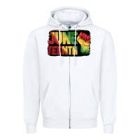 White juneteenth Zipper Hoodie - BarkalooDesign