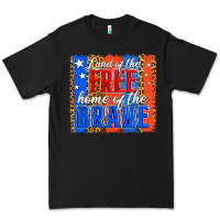 Black land of the free th of july brushstroke Premium Tee - Jasminsmagicworld