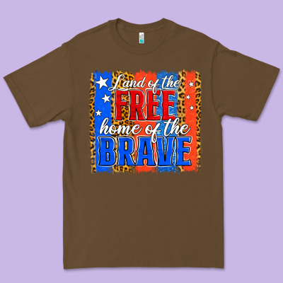 Land Of The Free Th Of July Brushstroke Premium Tee Designed By Jasminsmagicworld