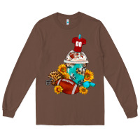 Chestnut Football Frappe Coffee Long Sleeve Tee - FaDigitalArtStudio