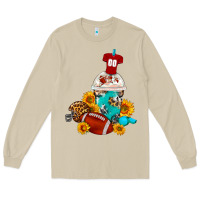 Mushroom Football Frappe Coffee Long Sleeve Tee - FaDigitalArtStudio