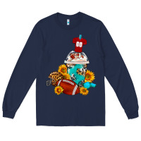 Navy Football Frappe Coffee Long Sleeve Tee - FaDigitalArtStudio