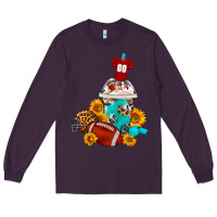 Plum Football Frappe Coffee Long Sleeve Tee - FaDigitalArtStudio
