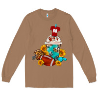 Toasted Coconut Football Frappe Coffee Long Sleeve Tee - FaDigitalArtStudio