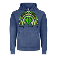 Vintage Denim Happy St. Patrick's Day rainbow Vintage Hoodie - OliviaCreatesArt