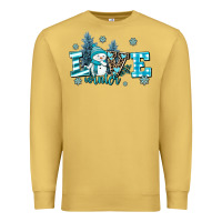 Antique Gold love winter Premium Sweatshirt - AdoDesignShop