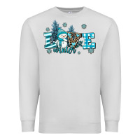 Dove Grey love winter Premium Sweatshirt - AdoDesignShop