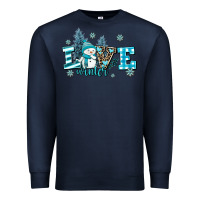 Navy love winter Premium Sweatshirt - AdoDesignShop