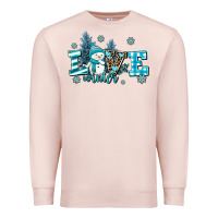 Pale Pink love winter Premium Sweatshirt - AdoDesignShop