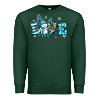Sports Green love winter Premium Sweatshirt - AdoDesignShop