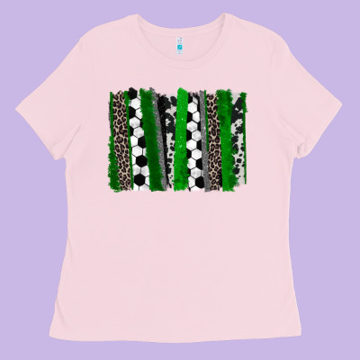 Soccer Brushstroke Ladies Tee Designed By Howdyjamesfarm