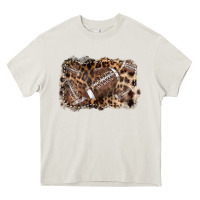 Cream Football background leopard Heavy Core Tee - NancyCooperArtShop